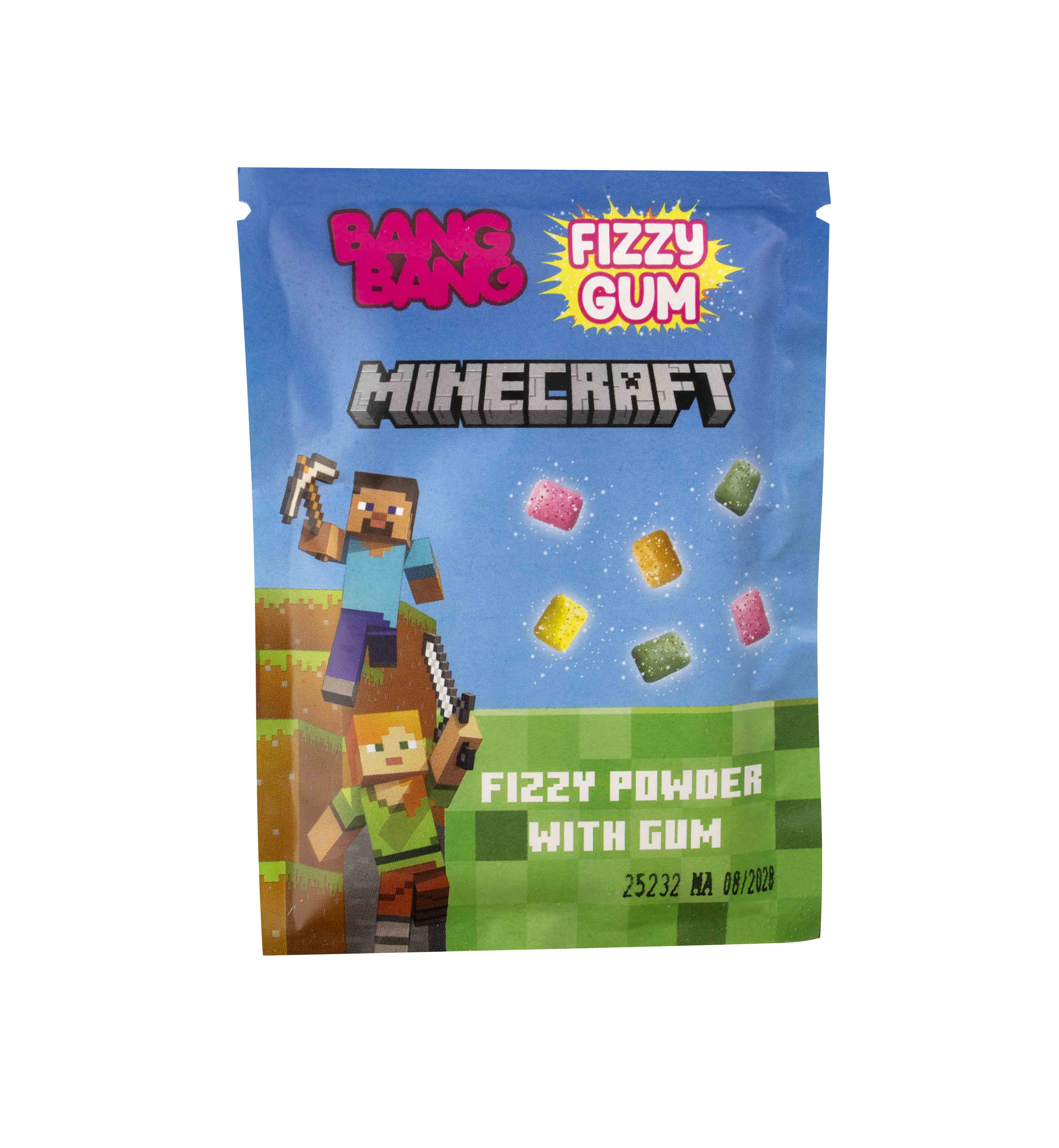 Minecraft šumivý prášok so žuvačkami 23g x 12 ks