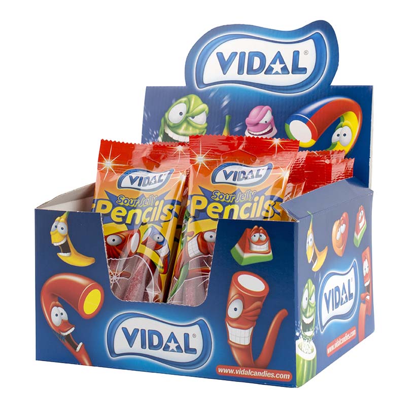 VIDAL kyslé jahodové pelendreky 75g (18ks)
