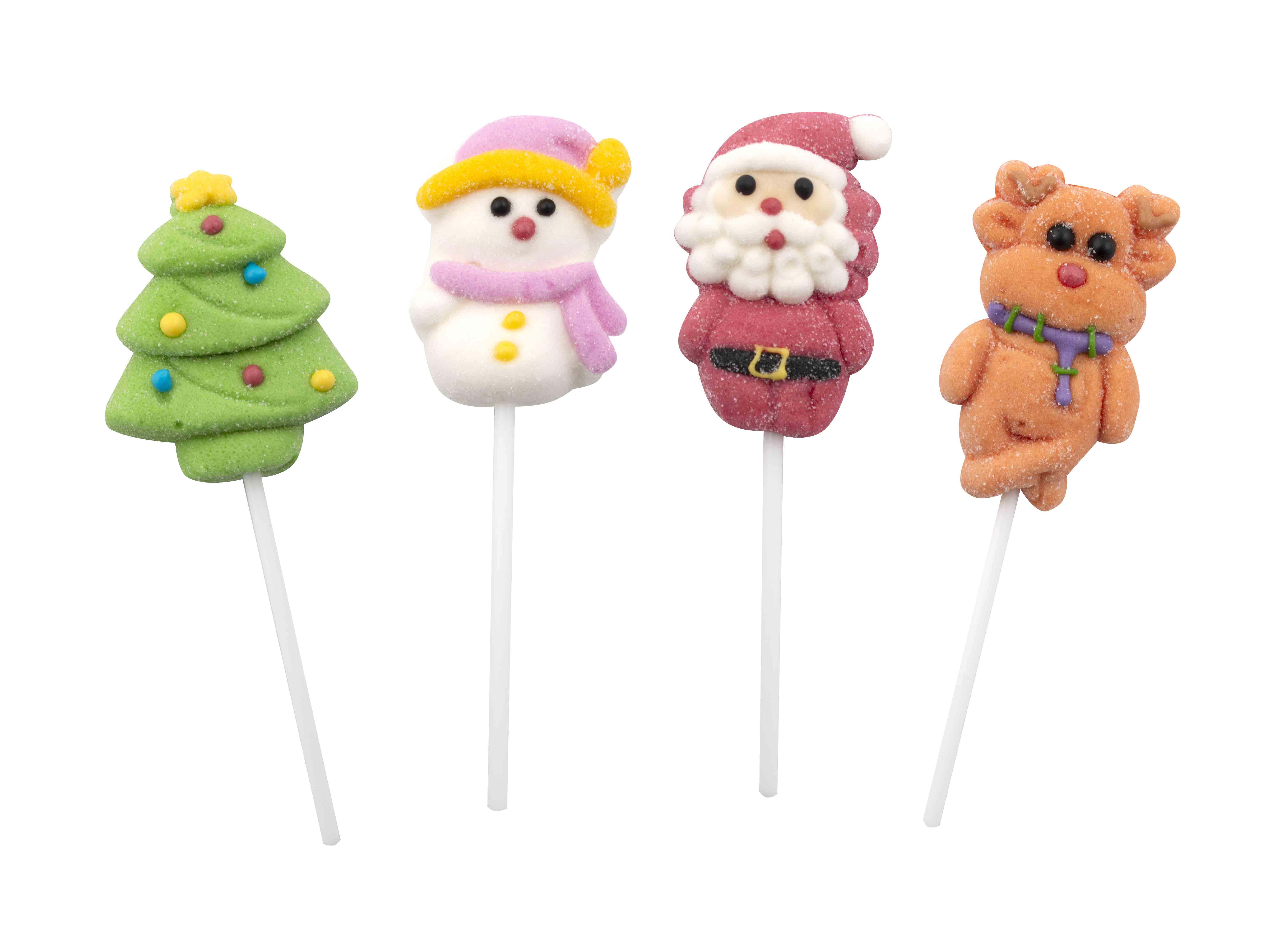 Xmas Cute Mallow Lollipop 11g x 24 ks