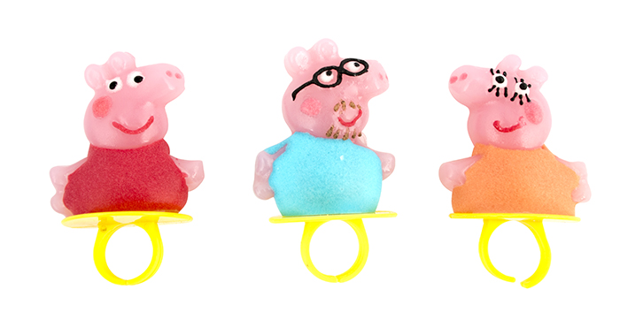 Peppa Pig Candy Ring lízanka 13g(24ks)