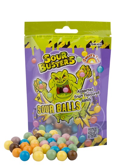 Sour Busters sour balls cukríky 50g (12ks)