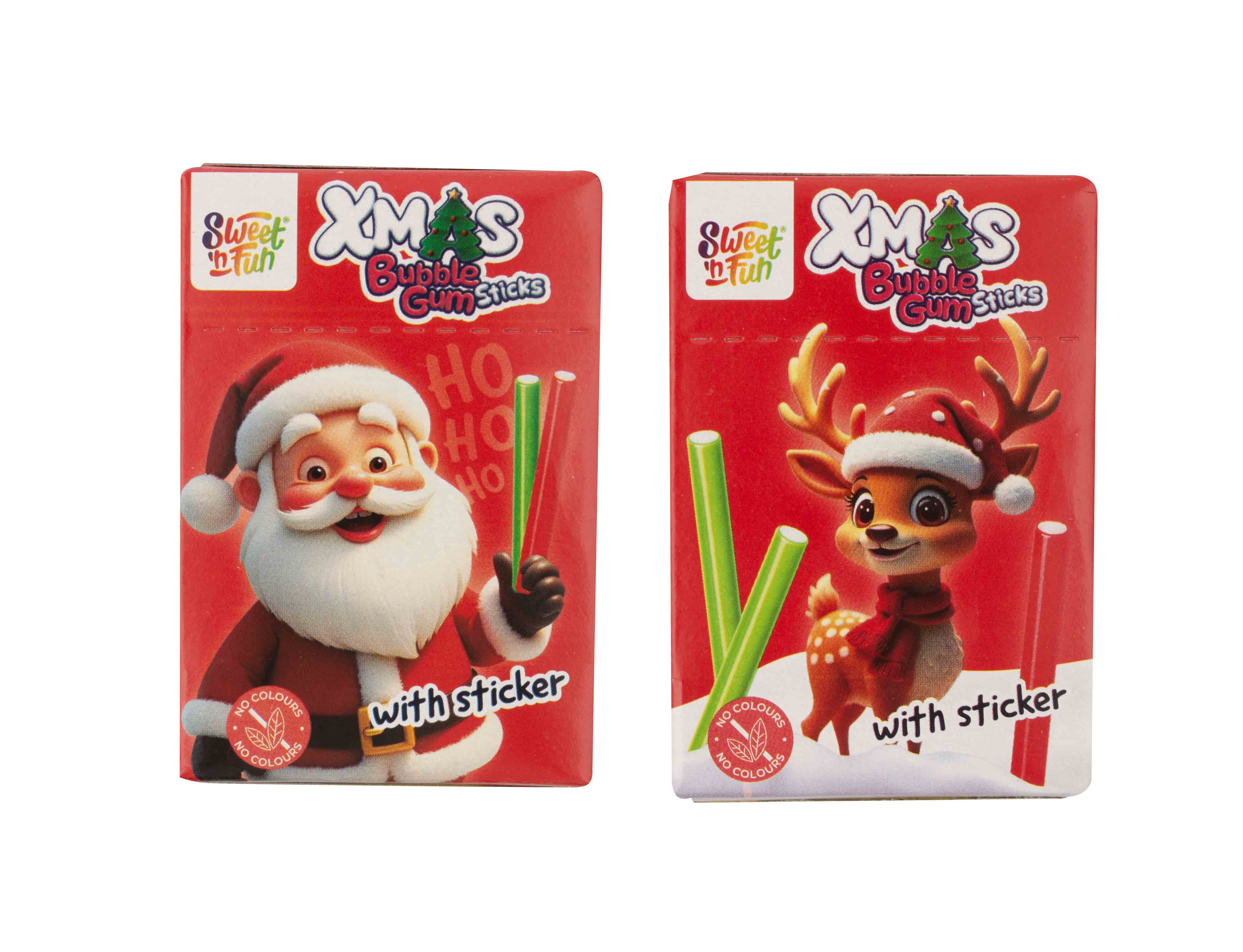 Xmas Bubble Gum ceruzky žuvačky 28g