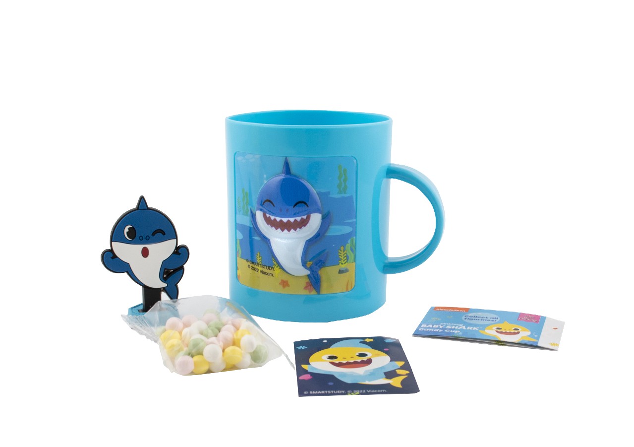 Baby Shark Candy Cup – hrnček s  prekvapením a sladkosťami 10g