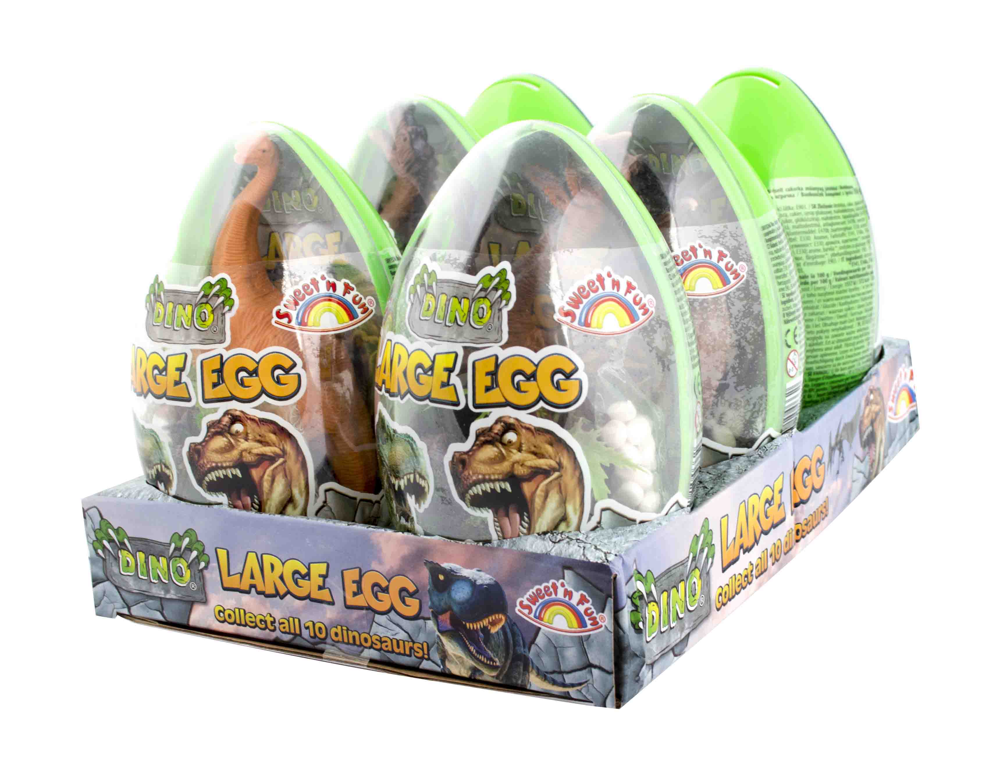 Dino Large Egg s cukríkmi 10g x 6 ks