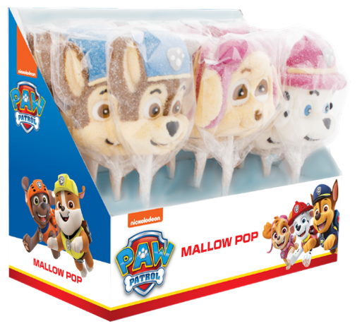 Paw Patrol Mallow Pop lízanka 45 g x 12 ks