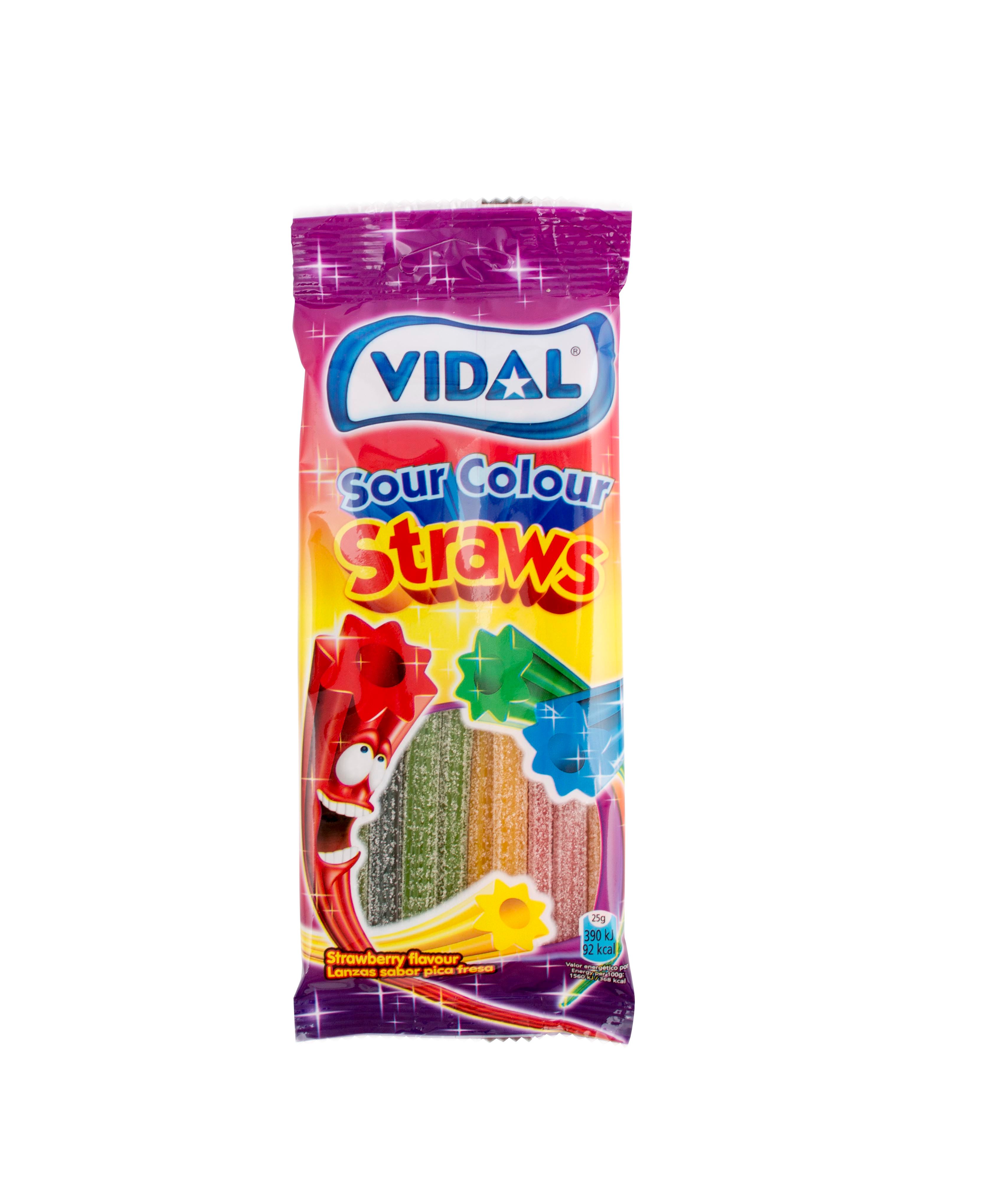 VIDAL  Straws kyslé pelendreky 100g x 14 ks