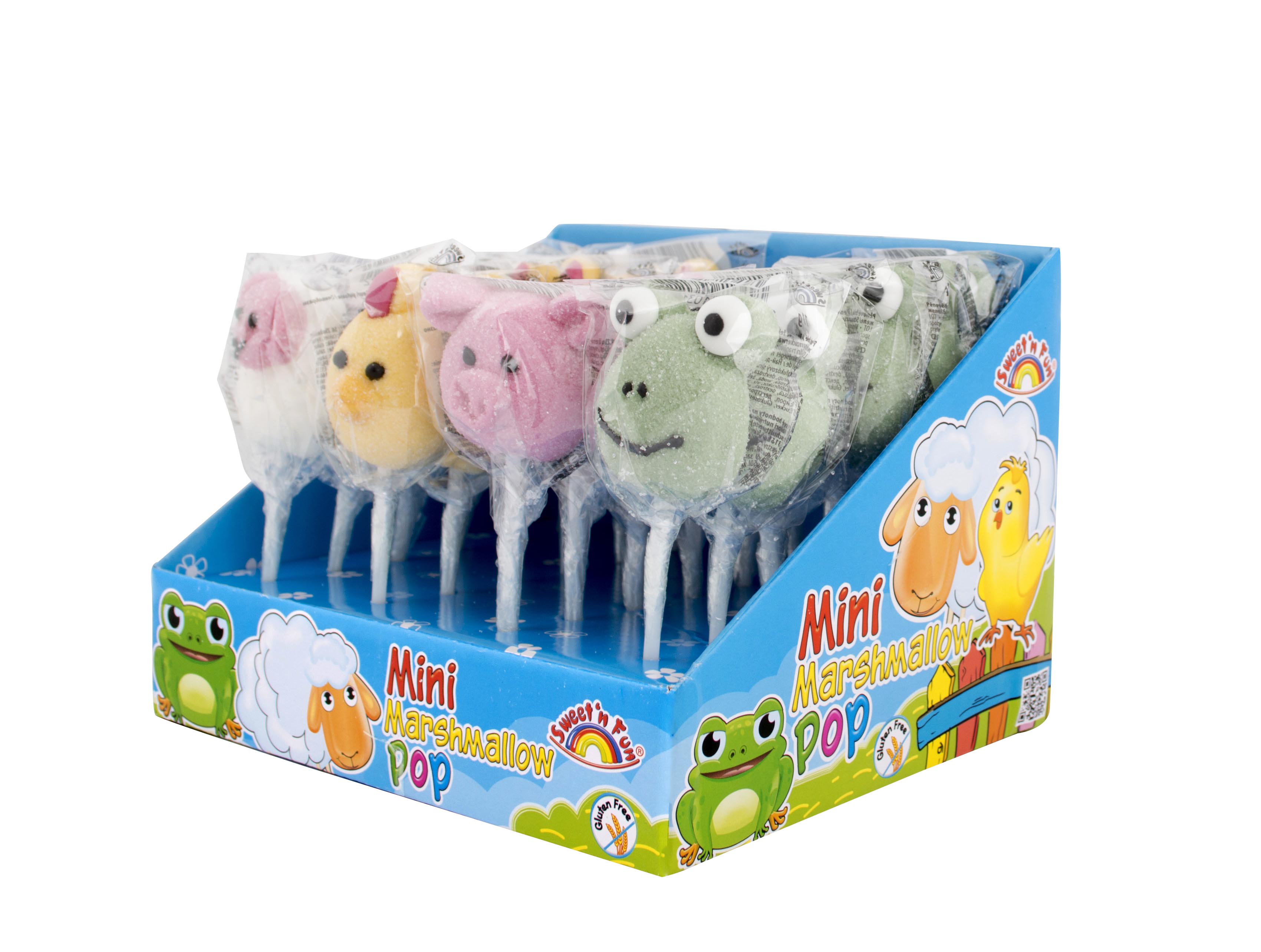 Mini ZOO Marshmallow Pop lízanka 11g x 24ks