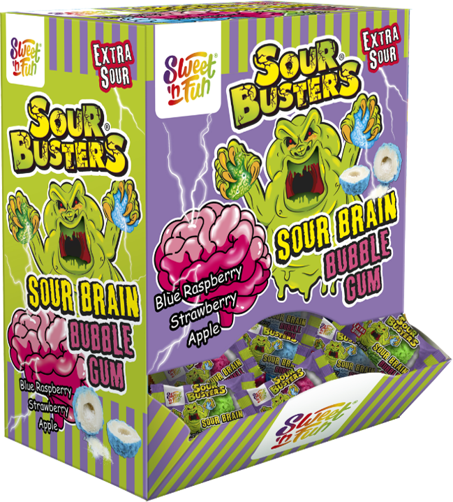 Sour busters Sour Brain žuvačka 5g x 200 ks