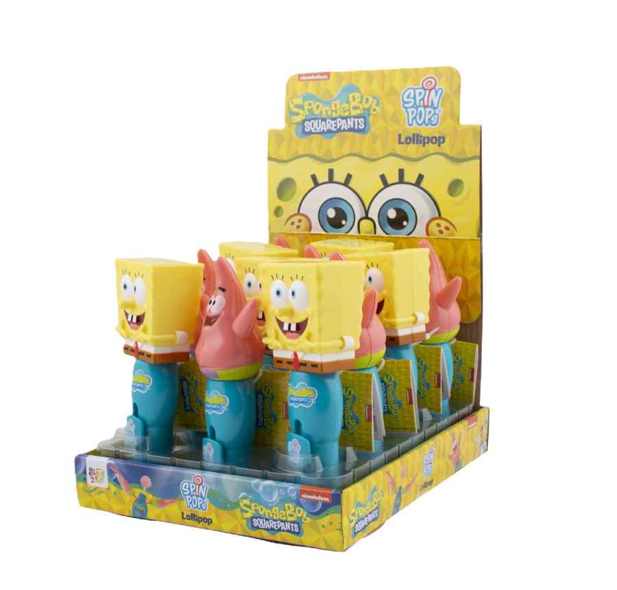 Sponge Bob spin pop lízanka 8g x 12 ks