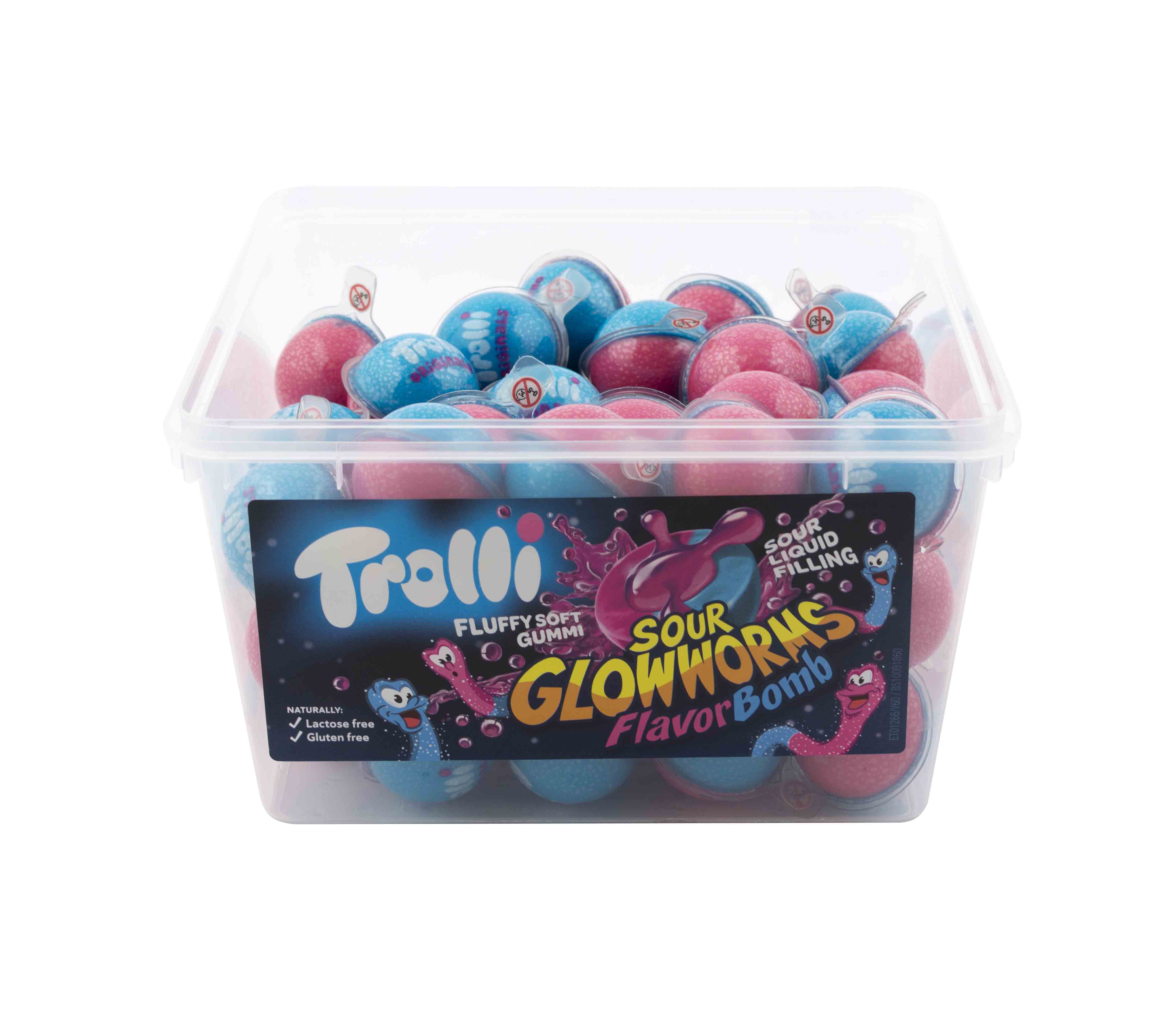 Trolli Sour Glowworms želé 18,7 g x  60ks