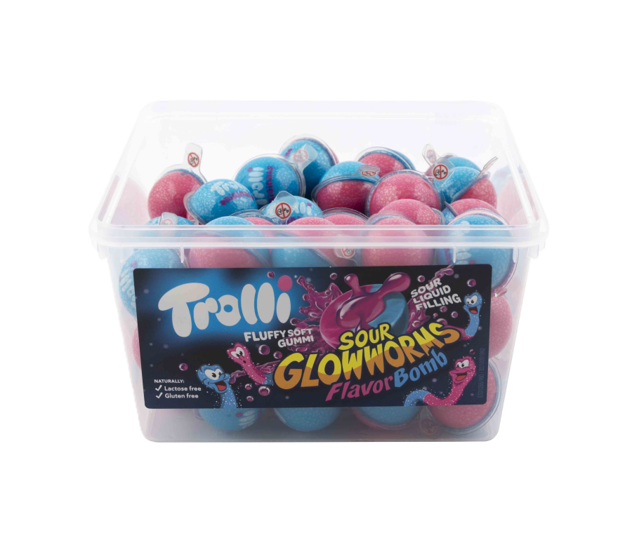 Trolli Sour Glowworms želé 18,7 g x  60ks