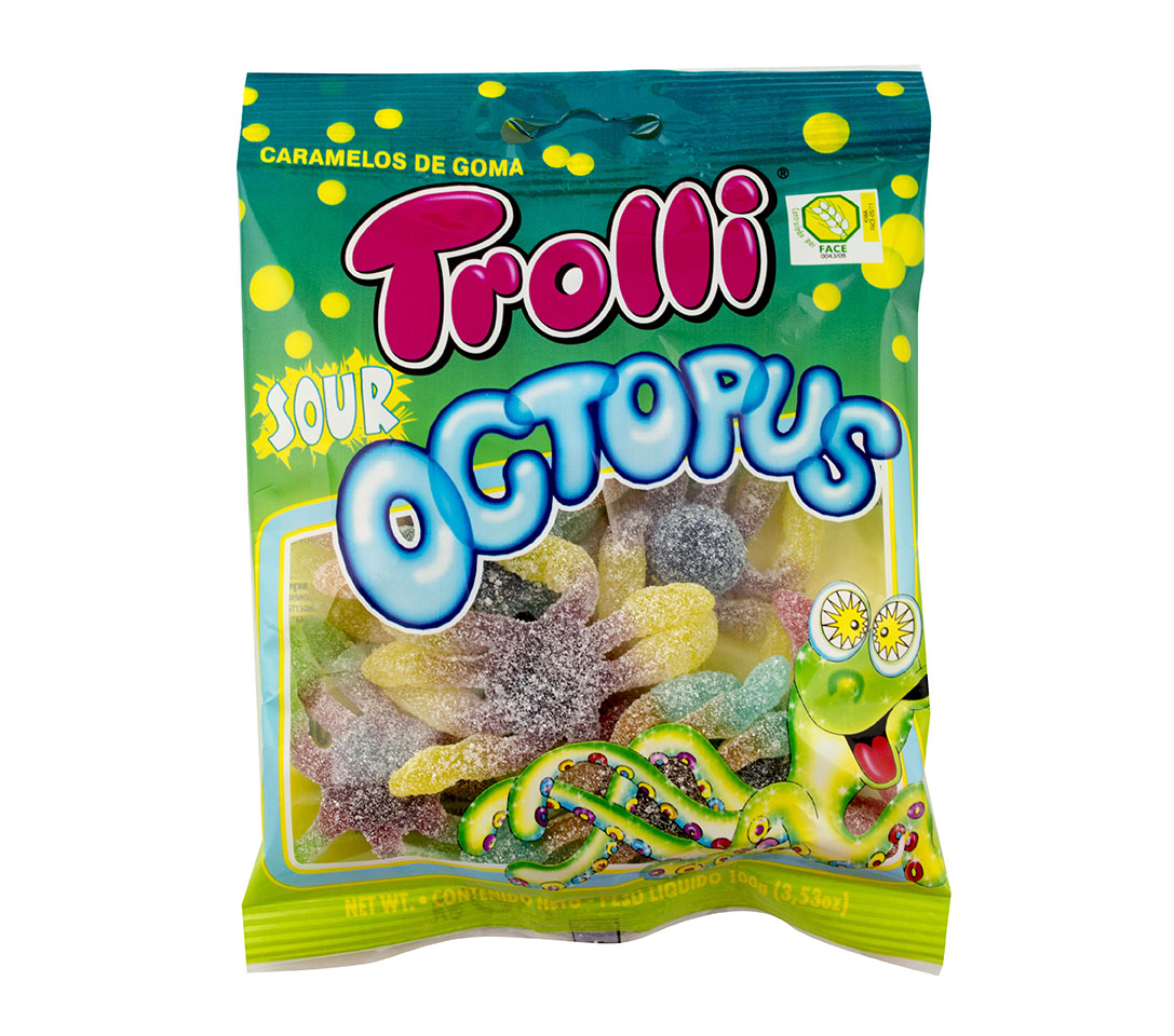 Trolli OCTOPUS kyslé želé cukríky 100g x 12 ks
